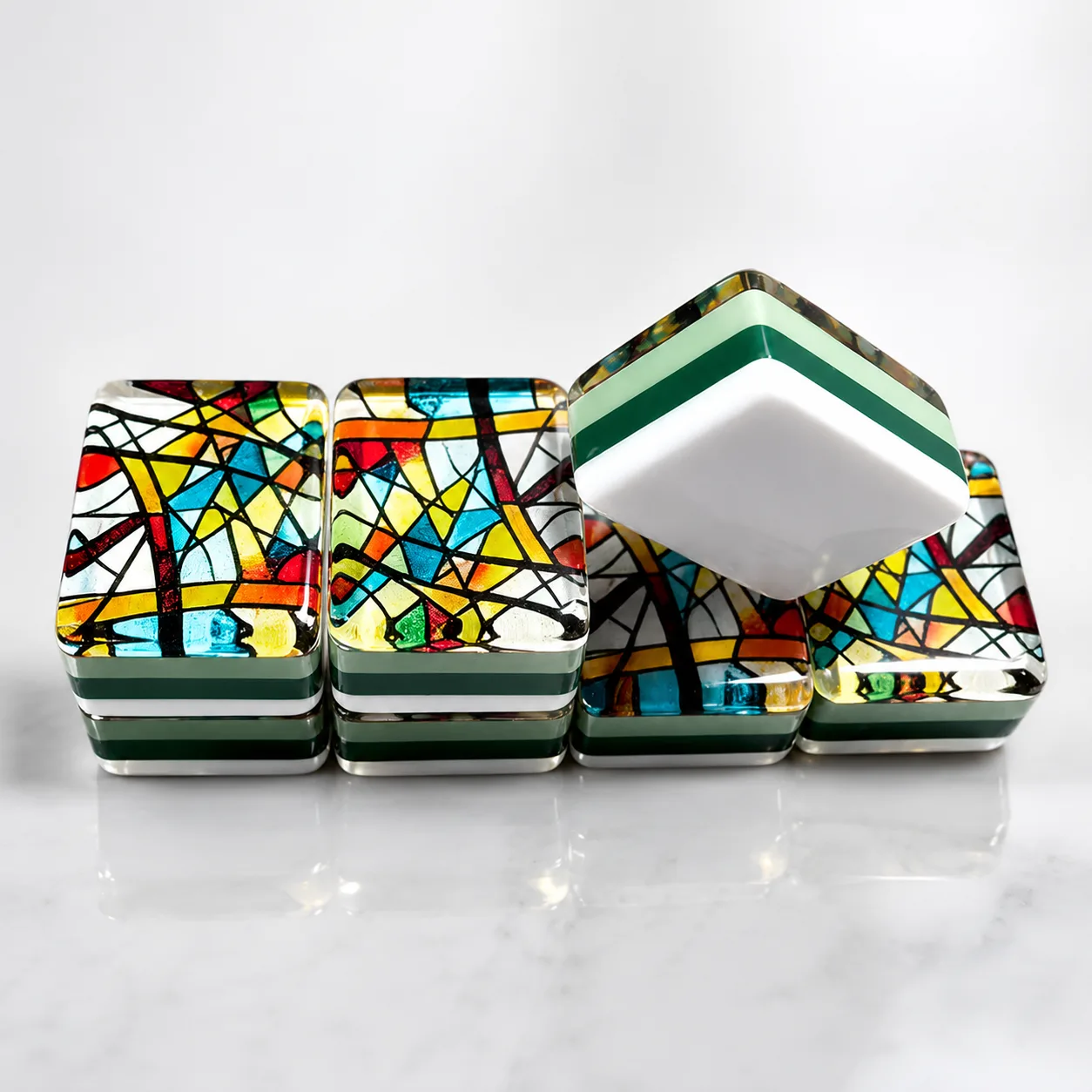 Colored Glazed Glass Color Window Glass American M detail