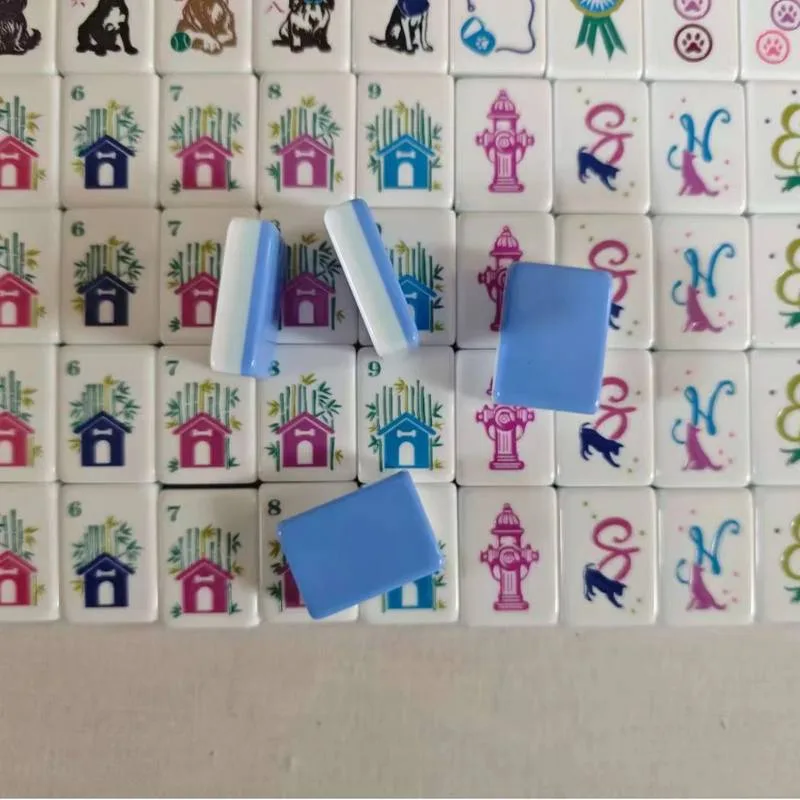 2026 New American Mahjong Set Acrylic Tiles Cream detail
