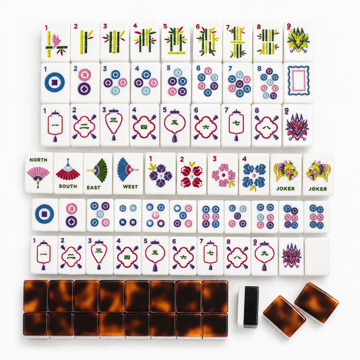 Acrylic Mahjong Tiles Custom American Mahjong Set detail