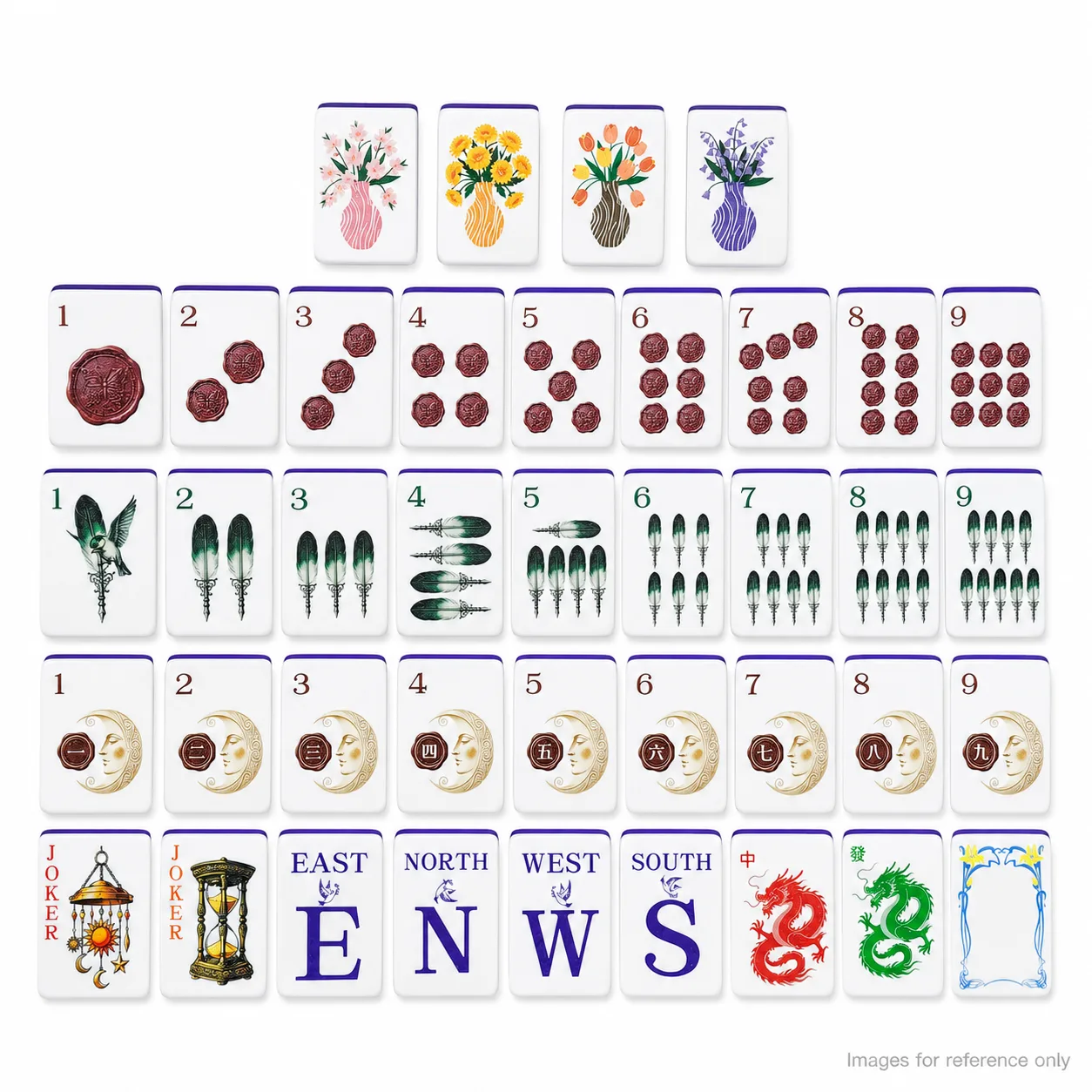 Custom 160-Piece American Mahjong Complete Set, Ce detail
