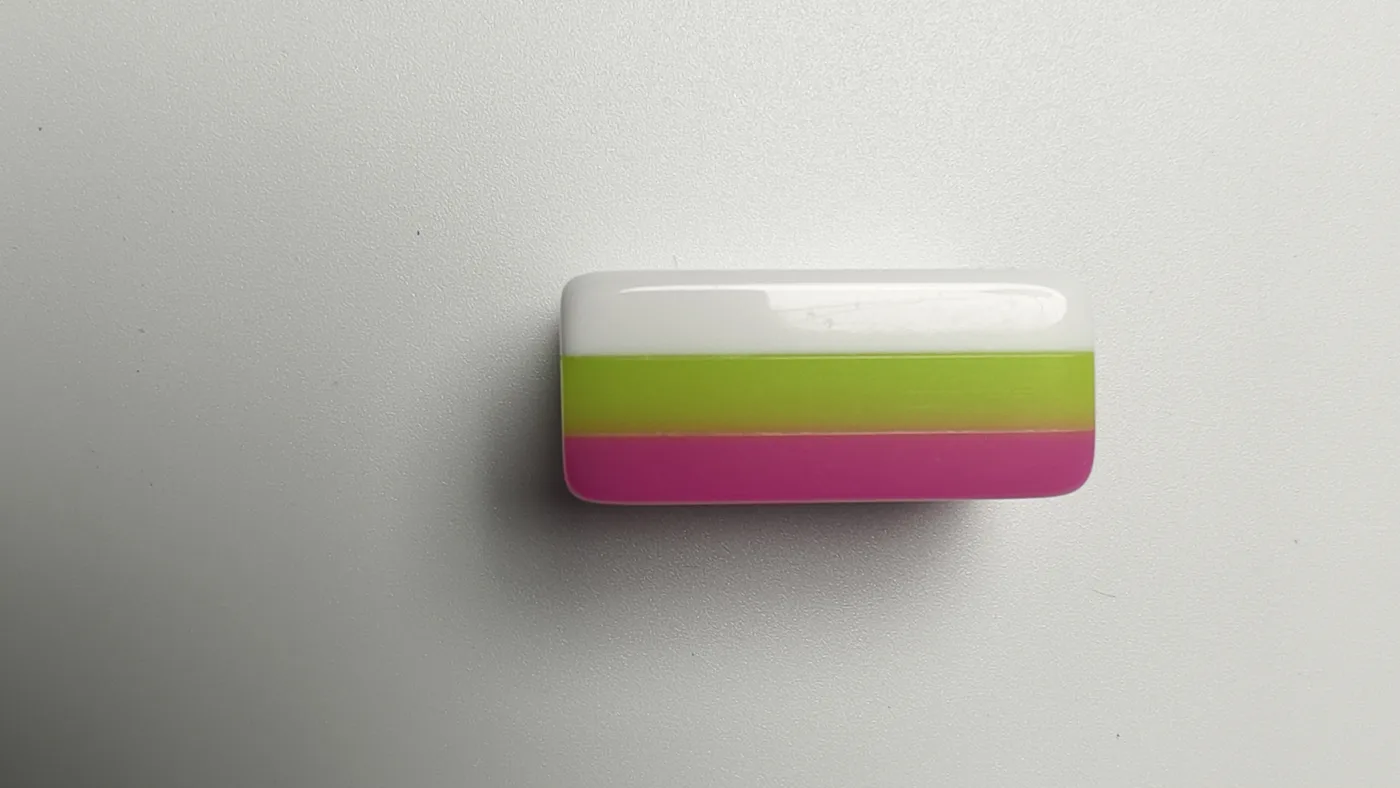 Custom Luxury Pink Green Double Layer Acrylic Amer detail