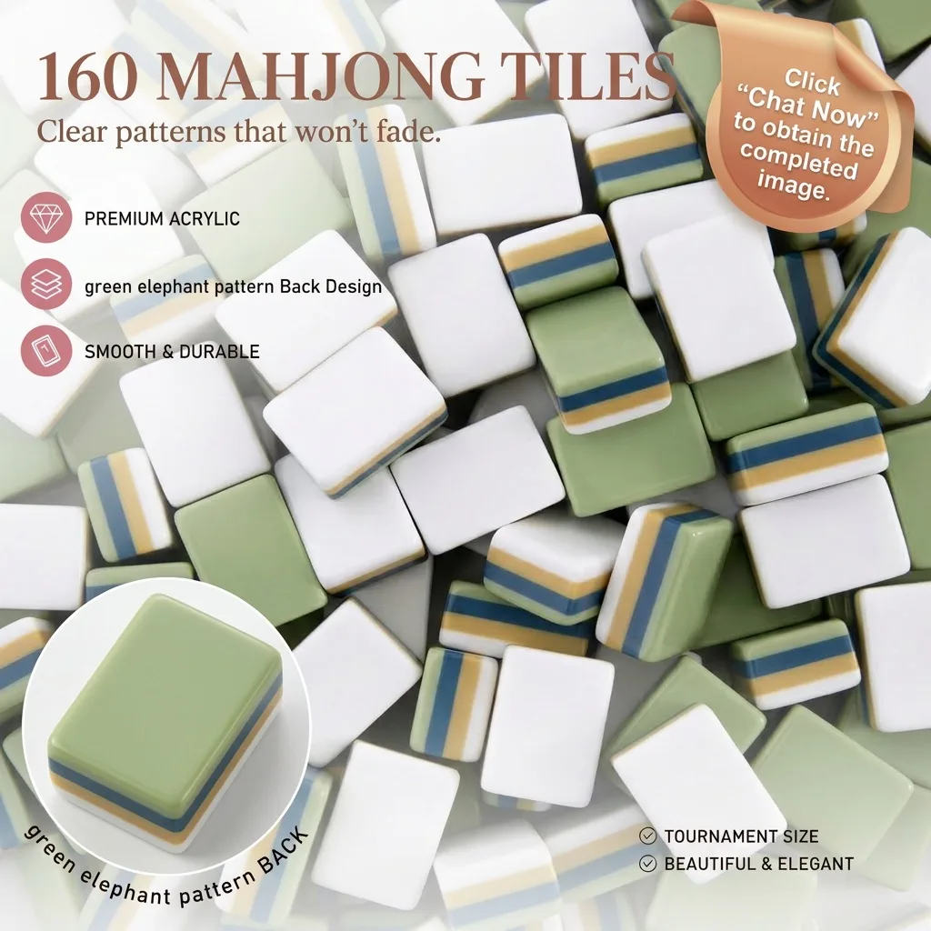 Custom American Crystal Luxury Mahjong Tiles Durab detail