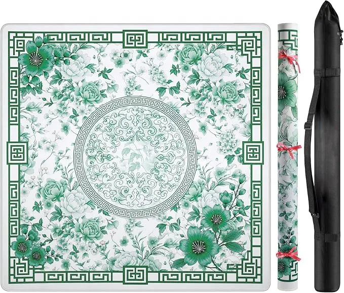 Classic Collection Rubber Mahjong Table Mat, Without Creases, Anti-slip American Mahjong Mat with Portable Design