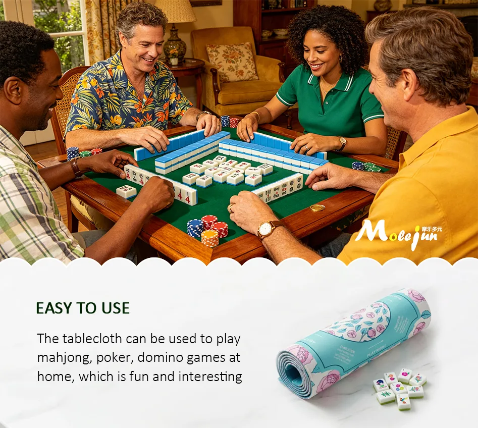 Modern Classics Floral-patterned Mahjong Table Mat detail