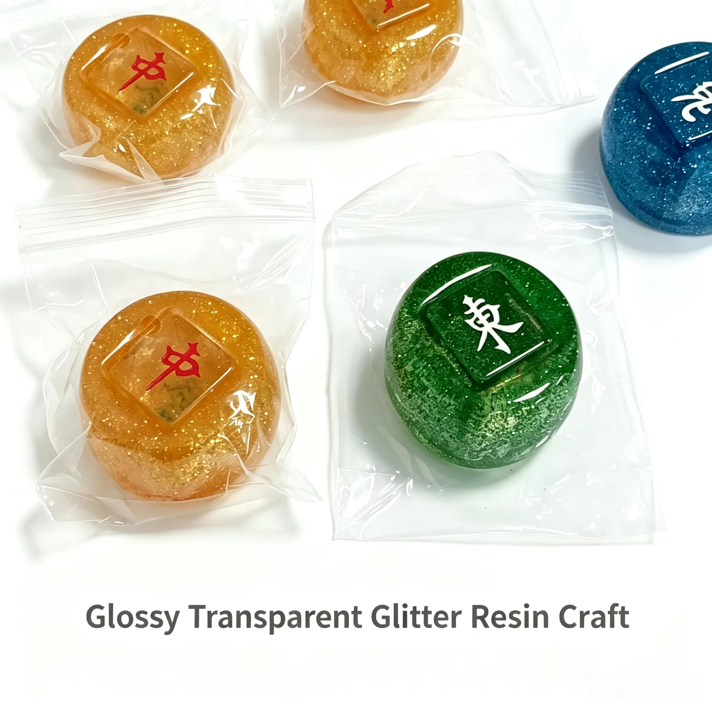 Luxury Glitter Plastic Mahjong Wind Marker Set 49m detail