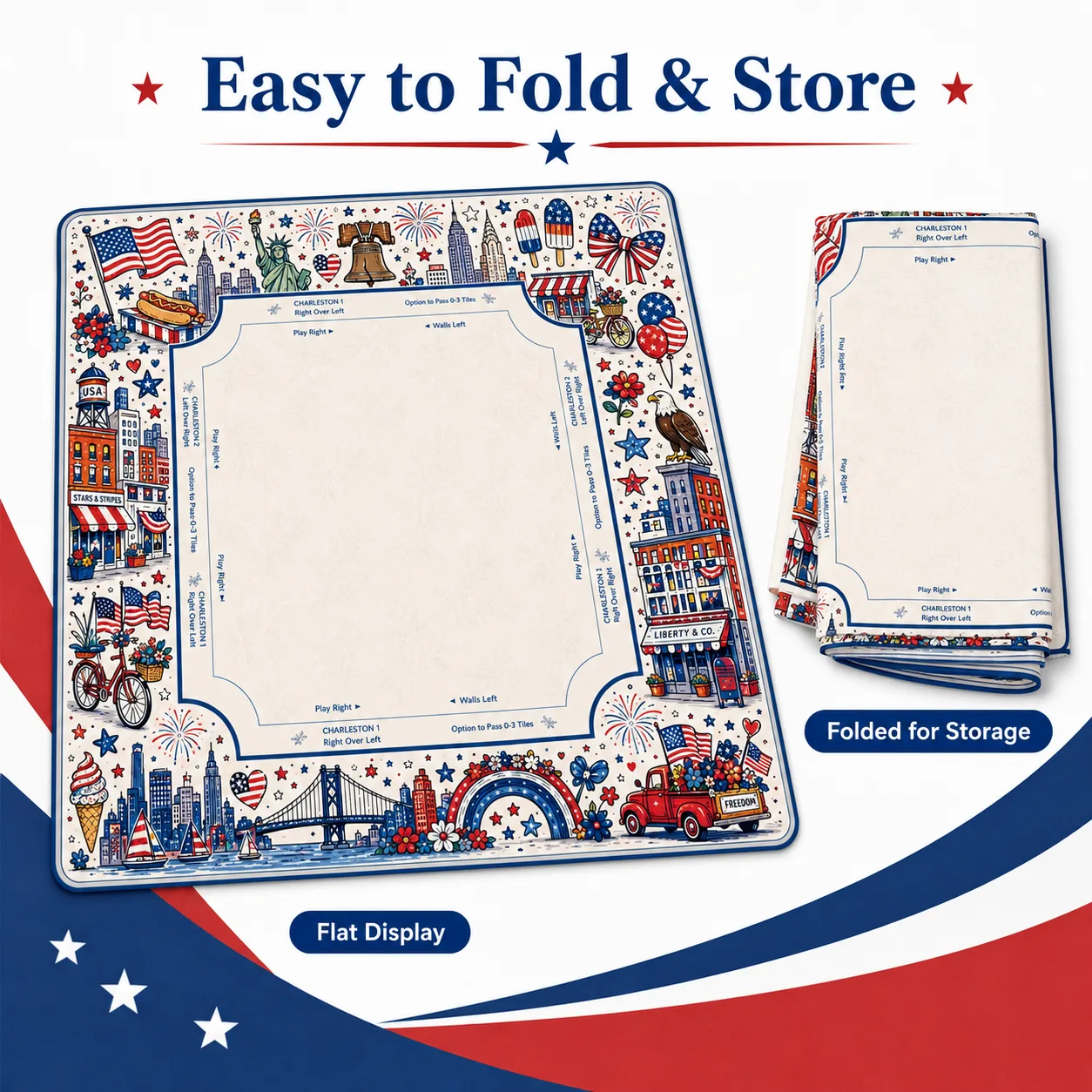 American Patriotic City Landmark Printed Luxury Mo detail