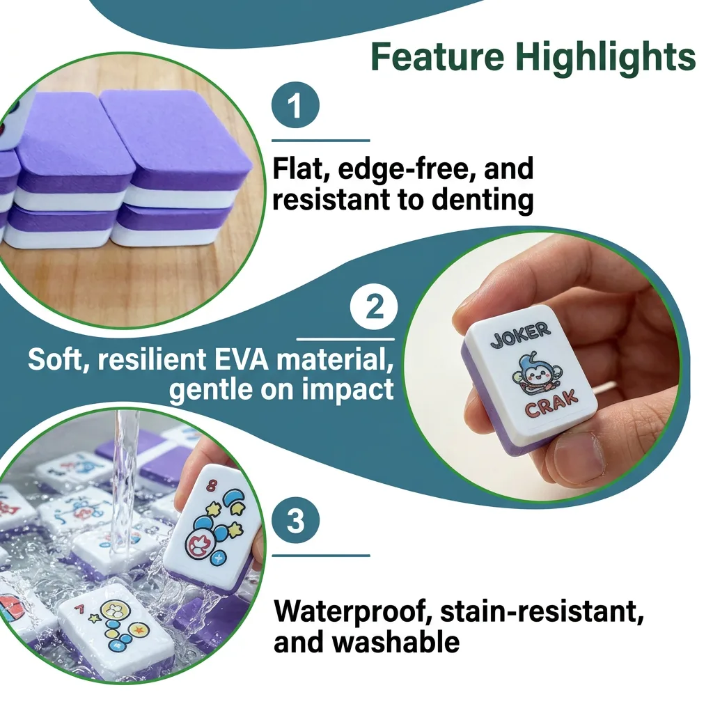 Floating EVA Foam American Mahjong Set Portable Ma detail