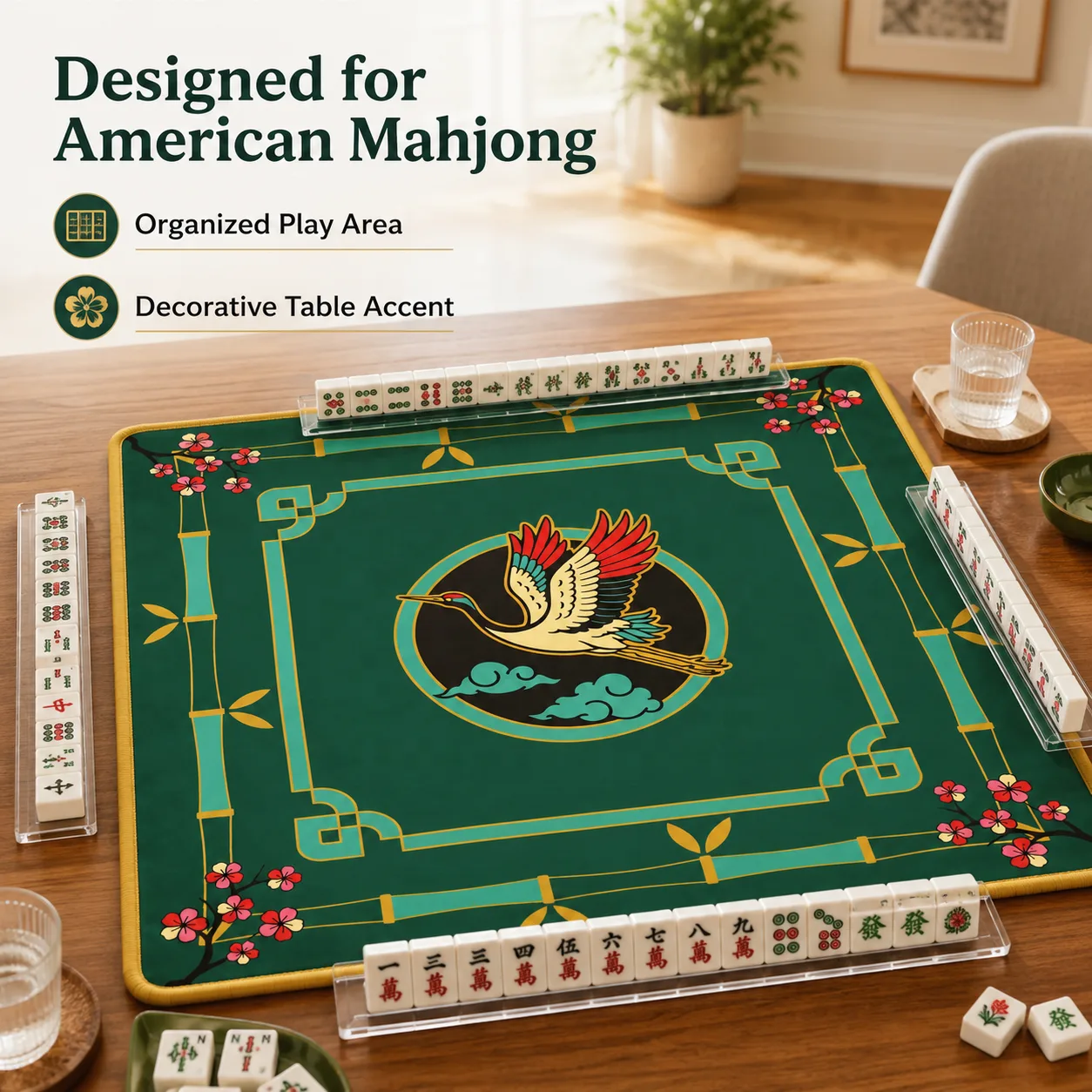 Luxury Silent Game Table Mat Anti-Skid Easy Wipe Waterproof Mahjong Pad Factory Customized