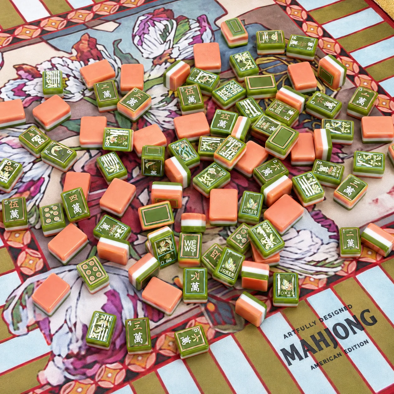 US Oil Painting Acrylic Mahjong Tiles 3-layer Oran detail