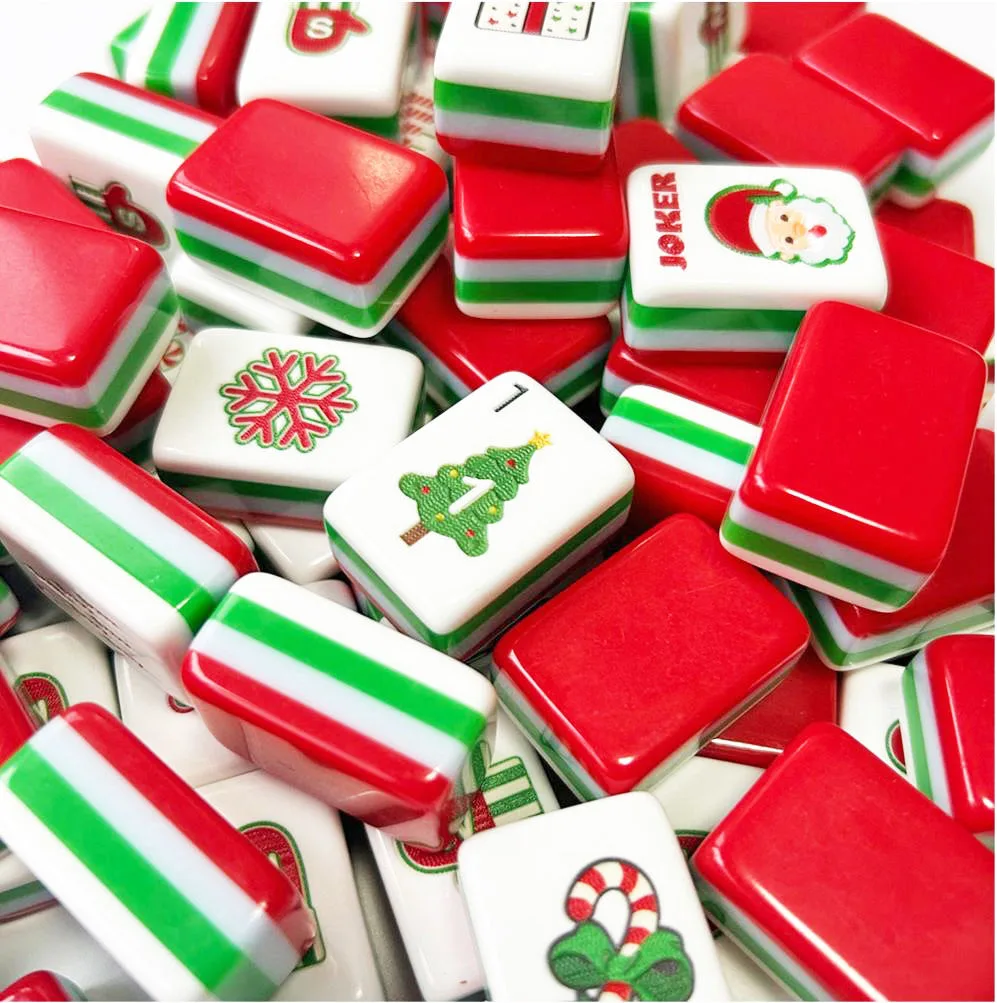 Luxury Christmas American Mahjong Set Double Layer detail