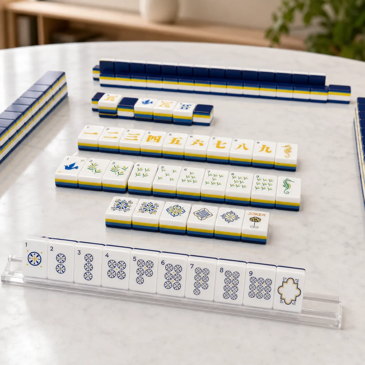Modern Luxury Blue Captain Theme American Mahjong detail