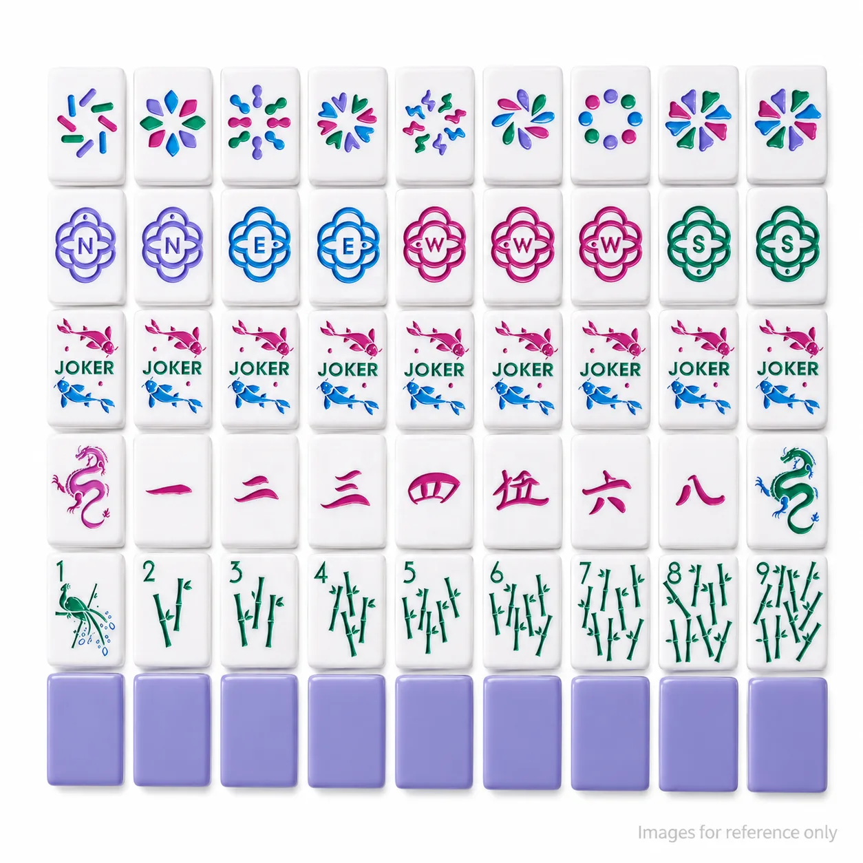 Luxury Gemstone Acrylic Eco-Friendly American Mahjong Tiles with Custom Pattern for Entertainment