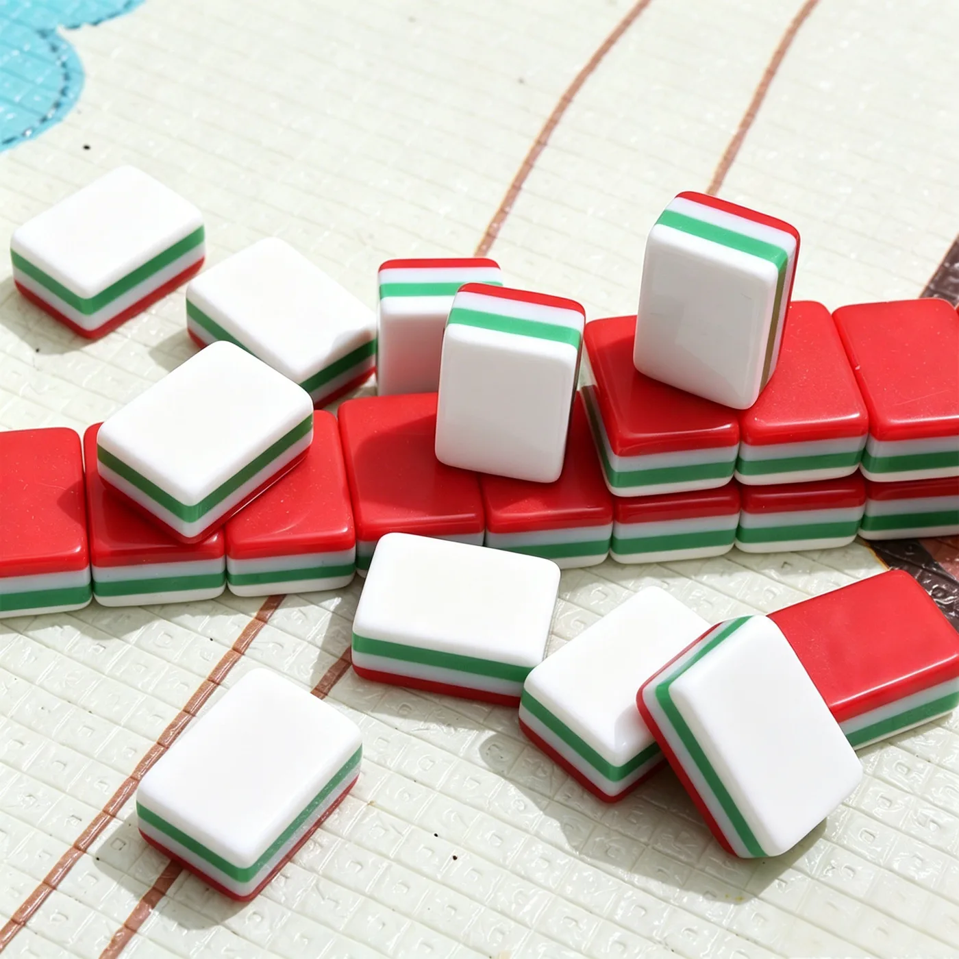 Christmas Gift Festive Red American Mahjong Custom detail