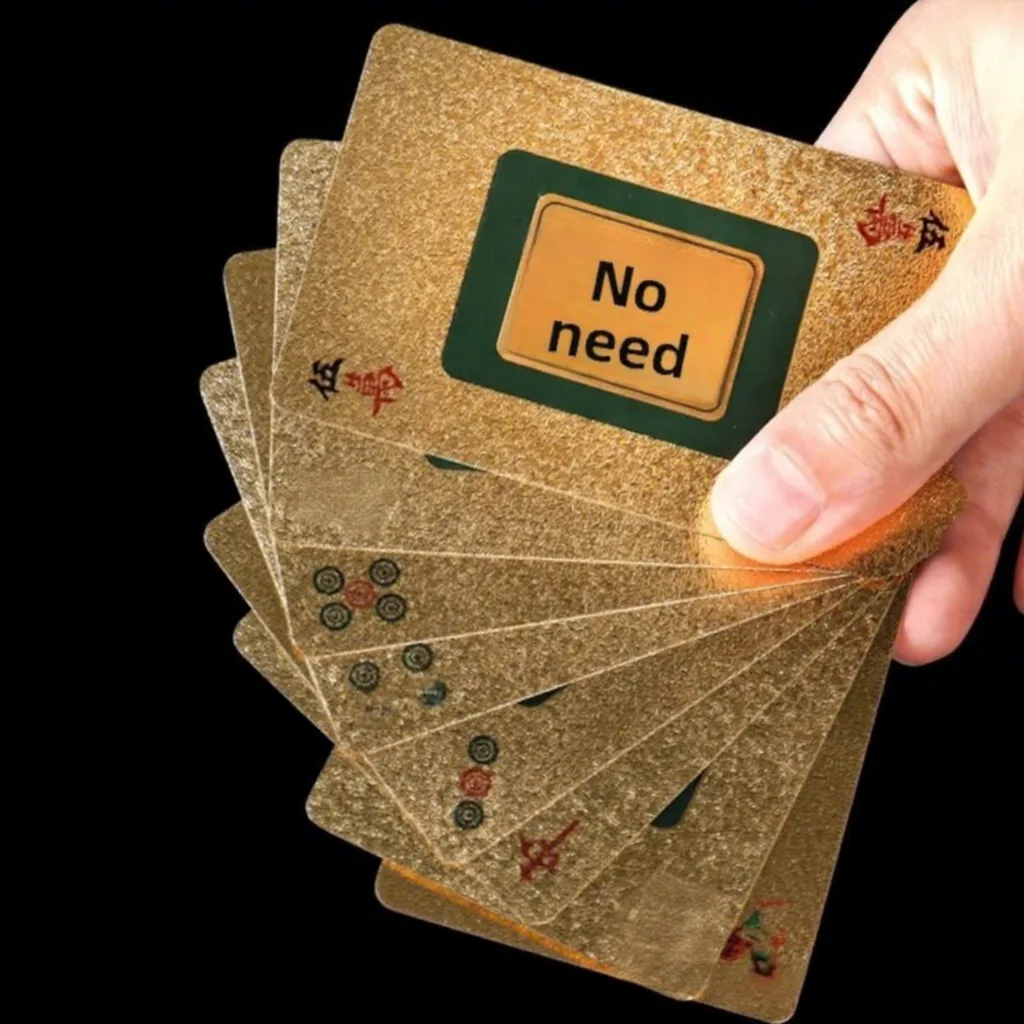 Mahjong Poker Cards Wholesale PVC Plastic Mini Mahjong Tiles Eco-Friendly Non-Toxic Water Resistant Portable for Travel Outdoor