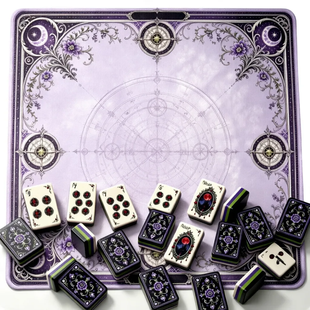 Celestial Mystical Tarot Gothic Mahjong Set Dark P detail