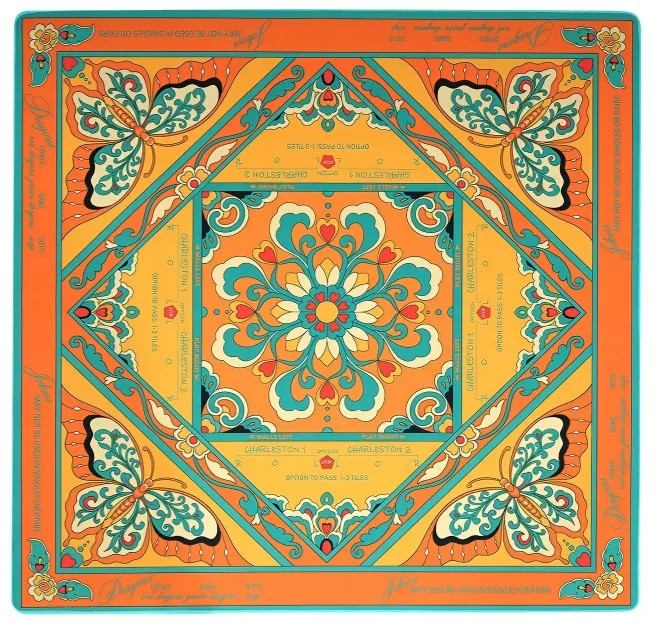 Customized Best-selling Orange Cushion American Mahjong Mat 31.5 Inches Other Sizes Immediate Delivery Upon Order