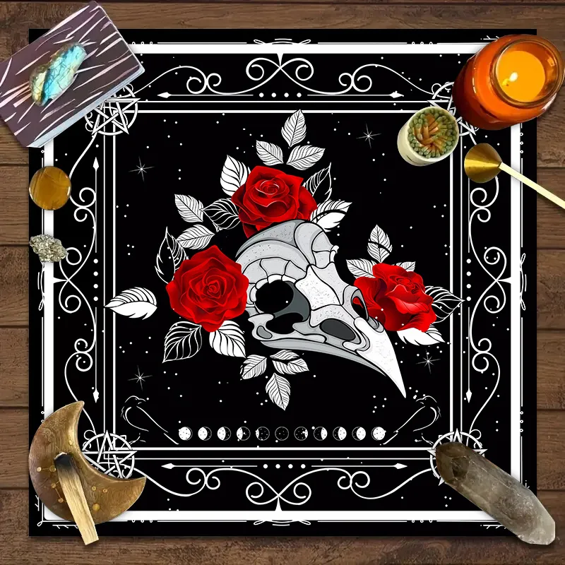 Multi-Functional Tarot Tablecloth Mahjong Poker Card Game Mat Waterproof Non-Slip Polyester Neoprene for Home Divination