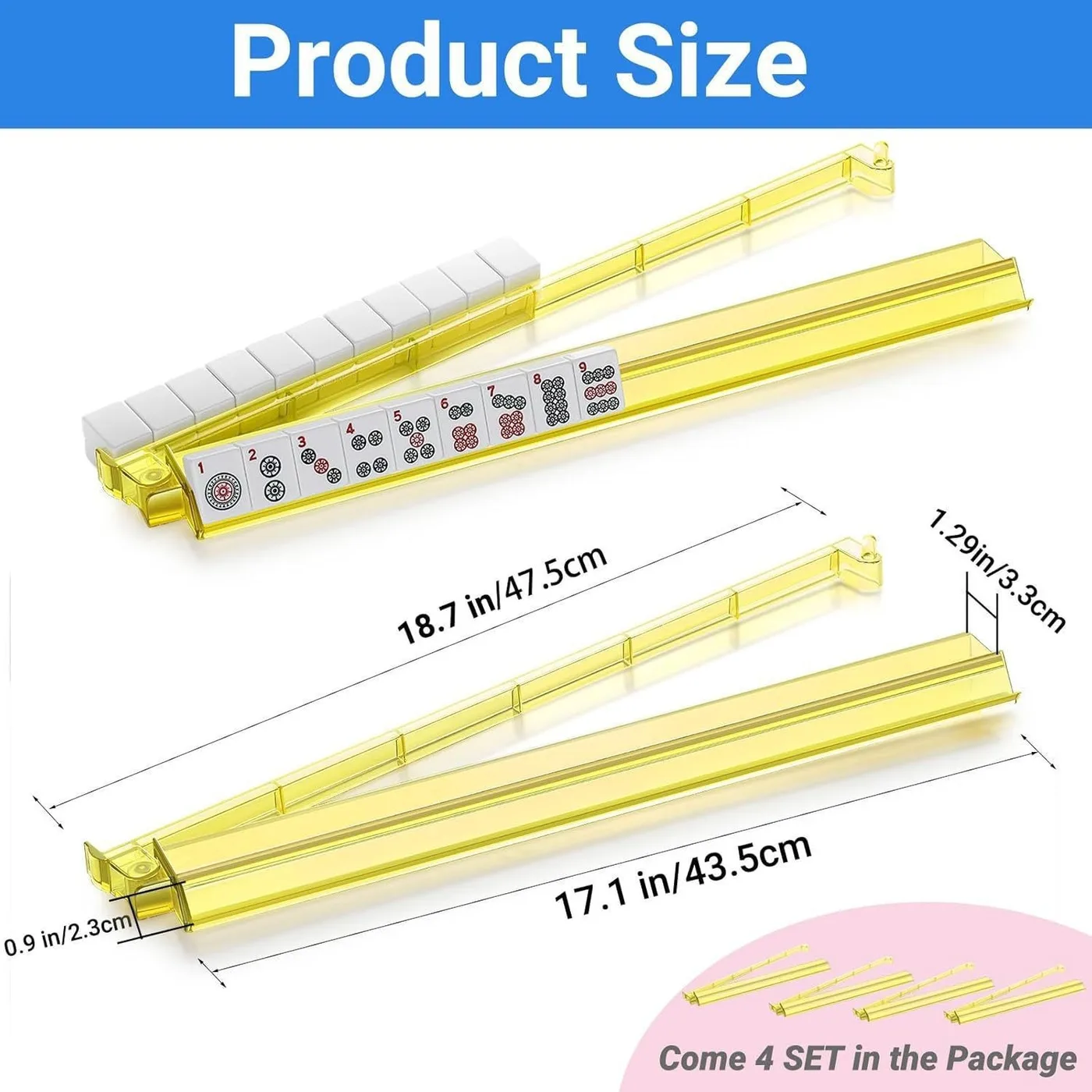4Pcs Modern Portable Acrylic American Mahjong Rack detail