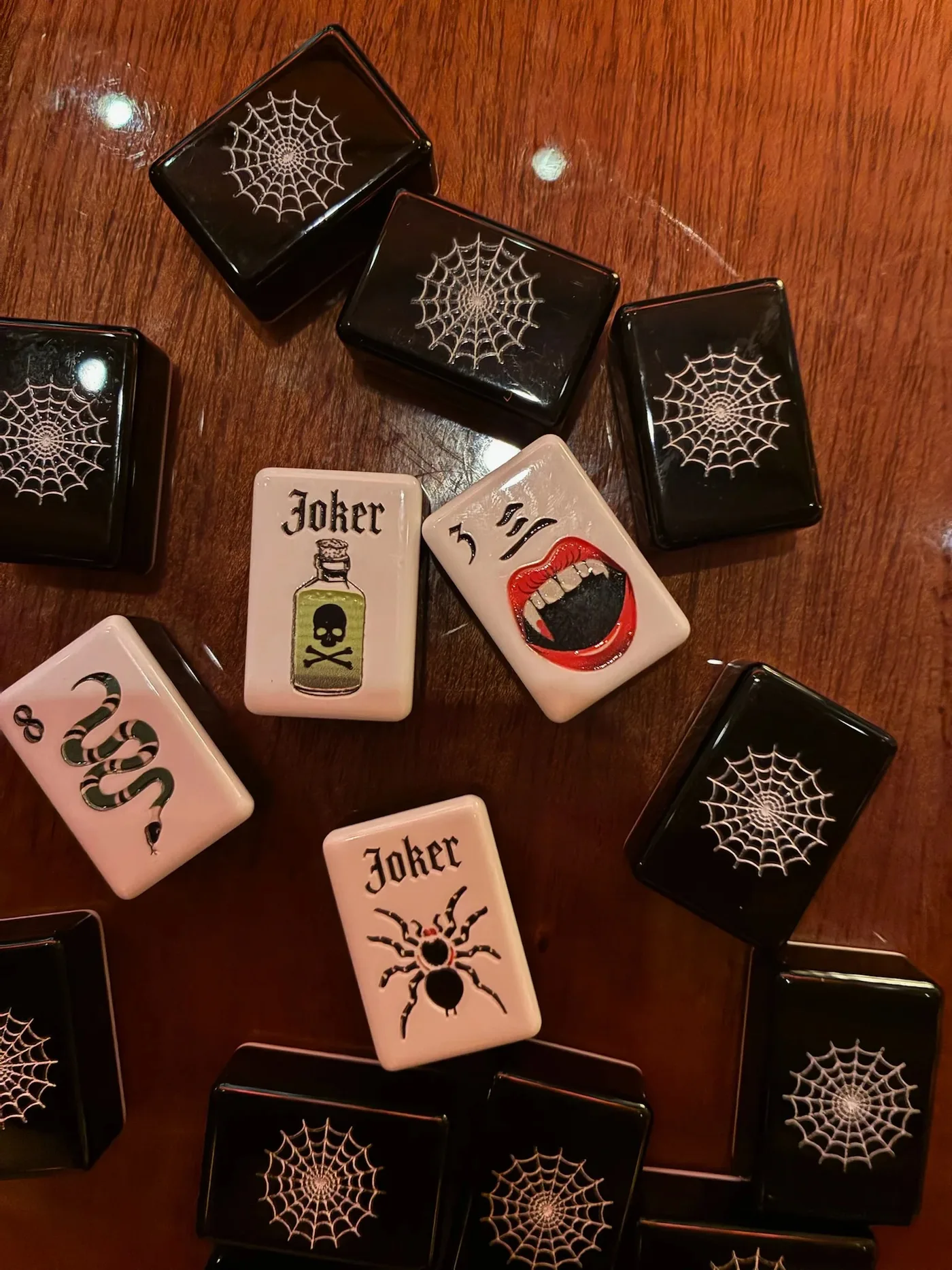 American Black Halloween-themed Luxury Modern Mahj detail
