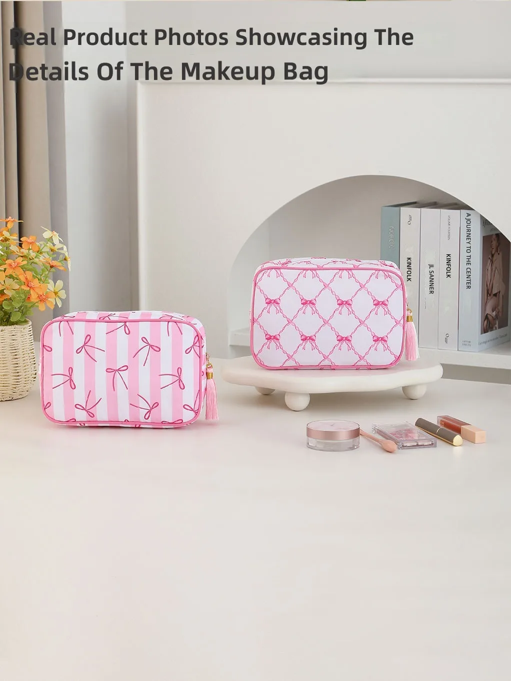 Mahjong Storage Bag Striped Polyester, Large-Capac detail