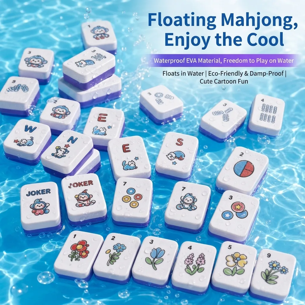Floating EVA Foam American Mahjong Set Portable Ma detail