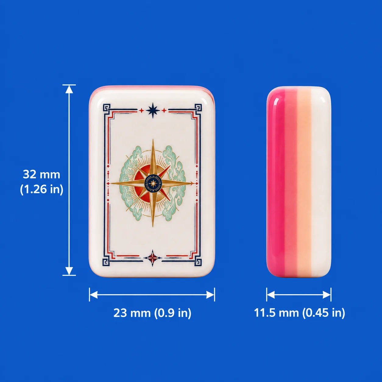 Custom Modern American Plastic Luxury Mahjong Tile detail
