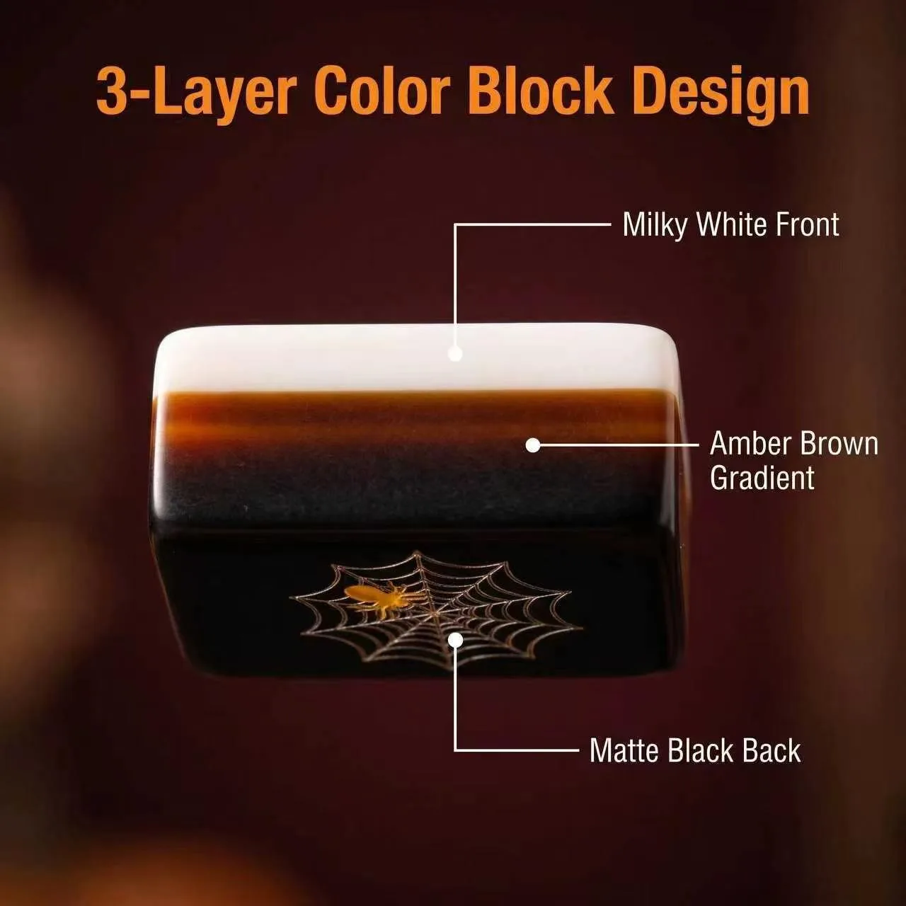 Acrylic Halloween Luxury Classic Mahjong Set Porta detail