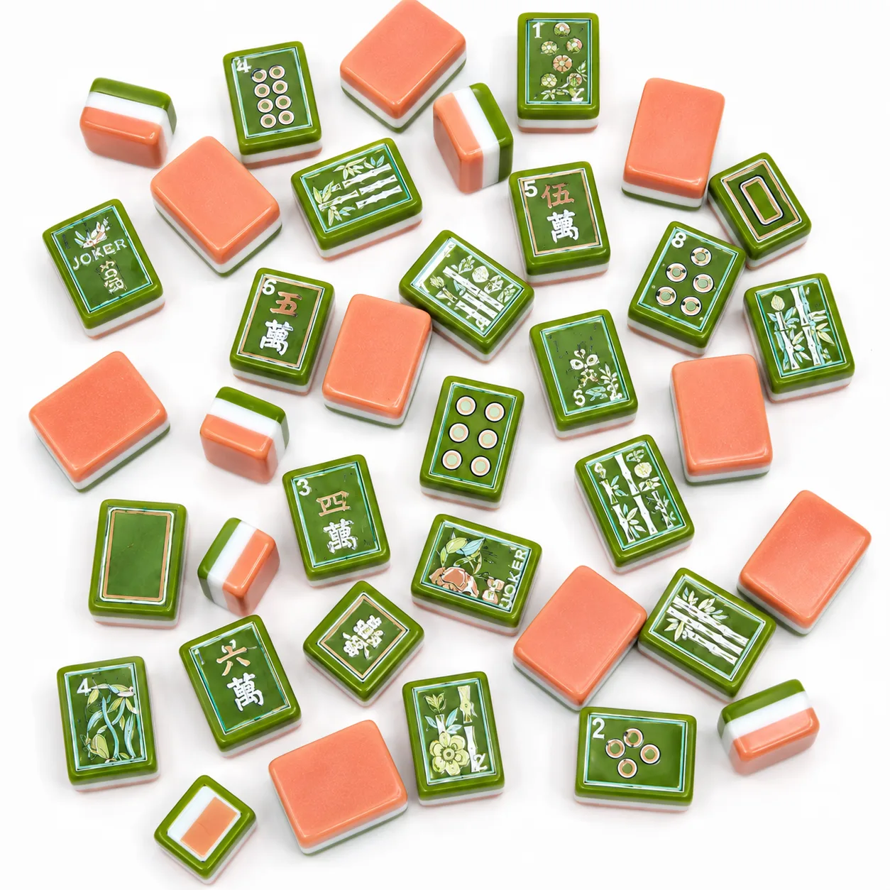 US Oil Painting Acrylic Mahjong Tiles 3-layer Oran detail