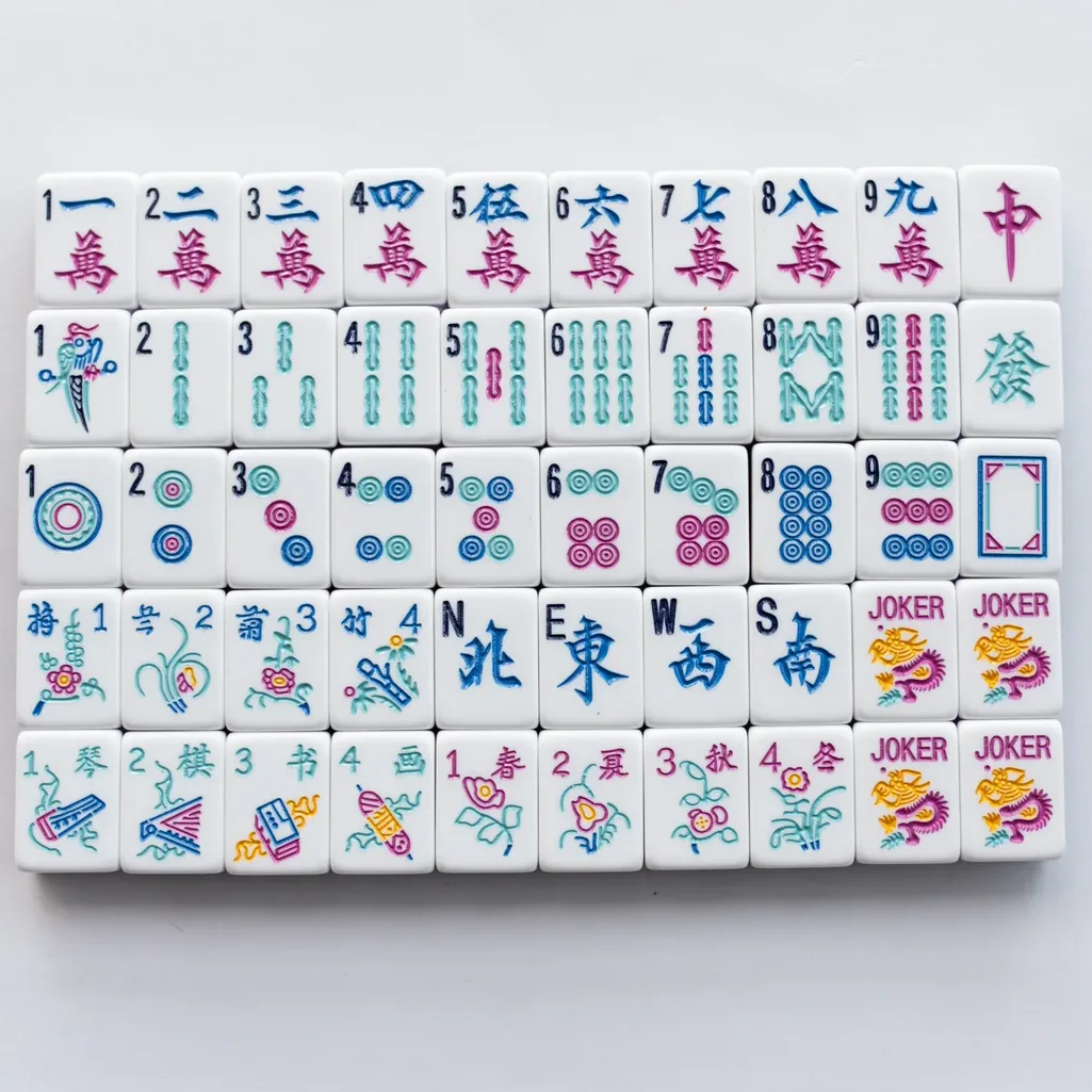 Modern Luxury Classic 3-Layer Sparkle Acrylic Mahjong Set Engraved Hand Jelly Painted Tiles-Durable Eco-Friendly Entertainment
