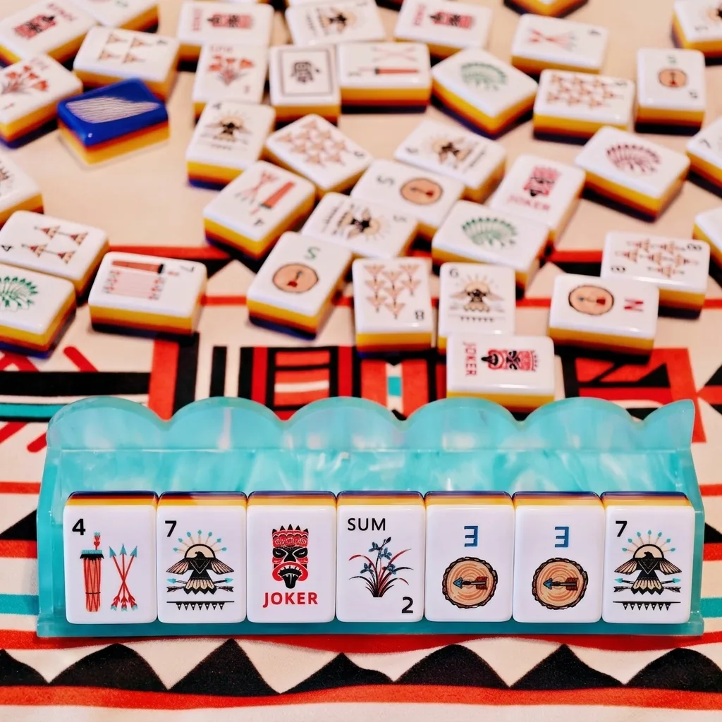 American Modern Foldable Mahjong Tiles Patriotic U detail