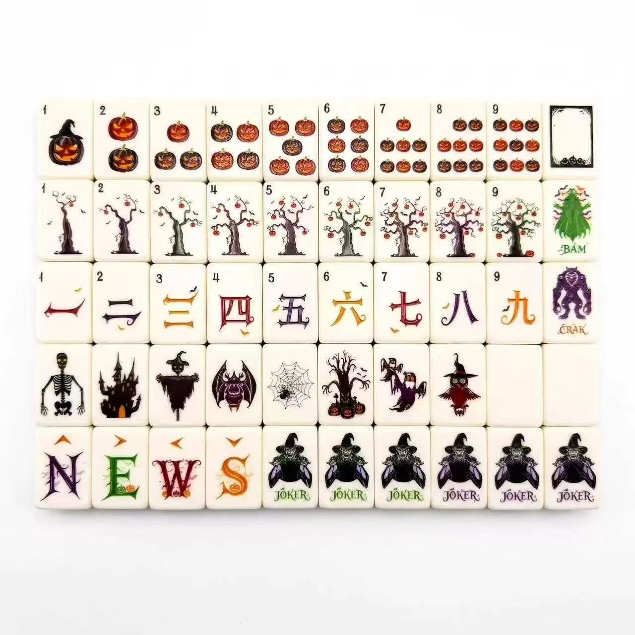 Acrylic Halloween Luxury Classic Mahjong Set Porta detail