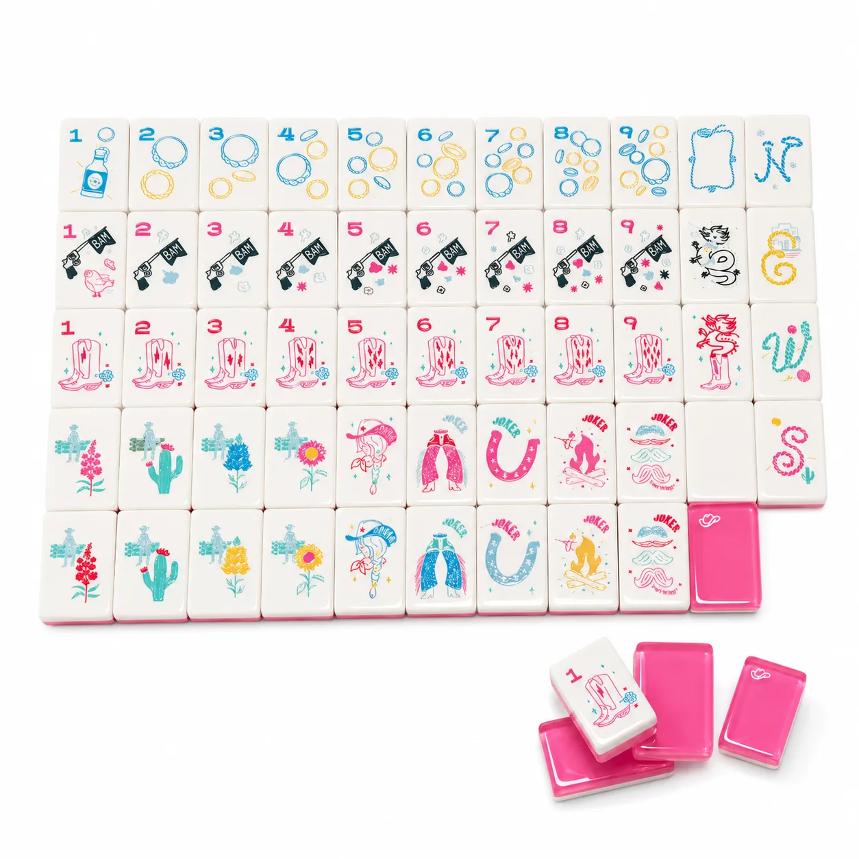 Modern Luxury Games Acrylic American Mahjong Tiles detail