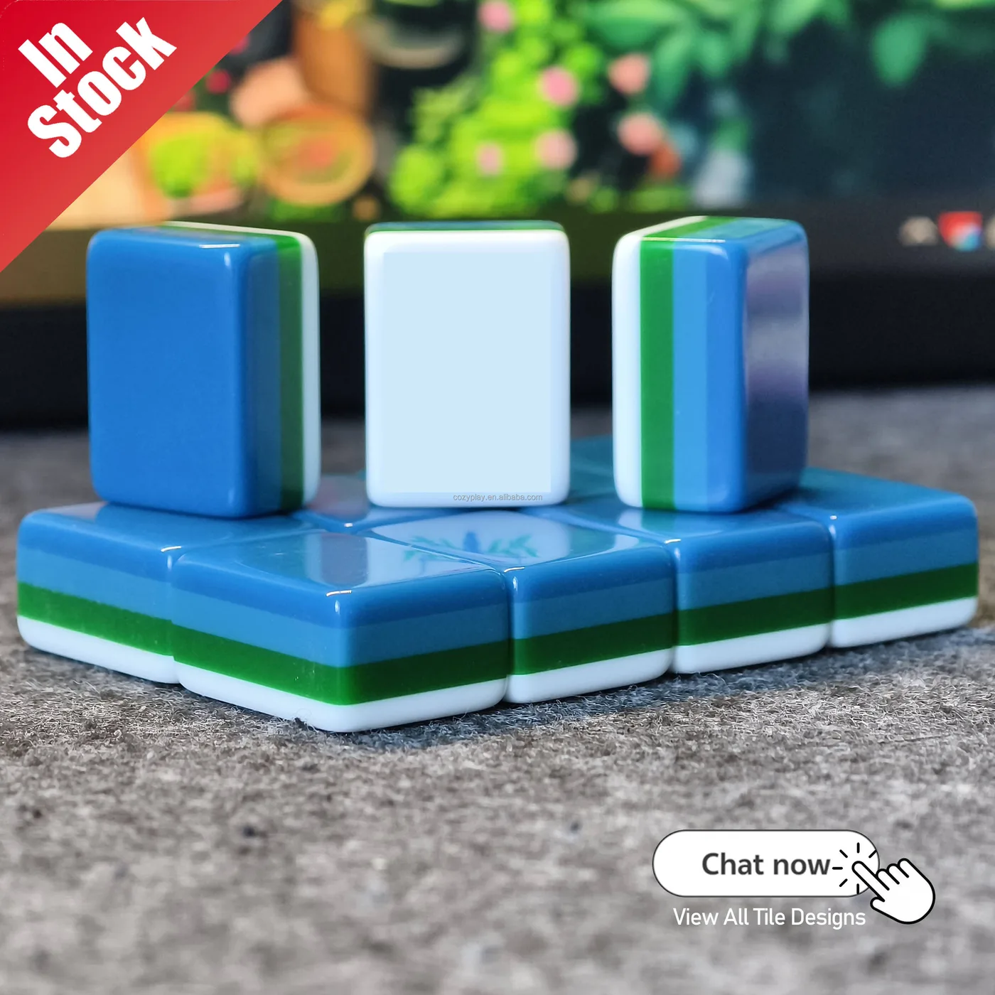 Custom Modern American Plastic Luxury Mahjong Tiles Durable Water Resistant Game Gift