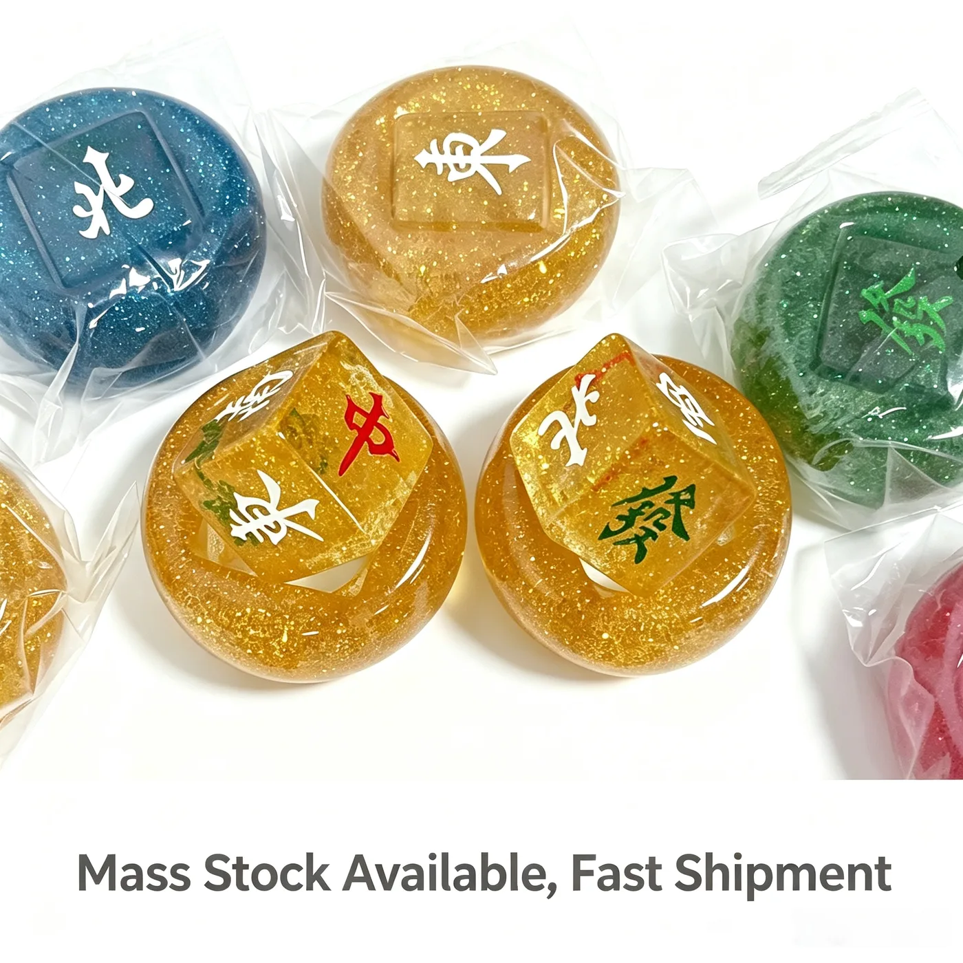 Luxury Glitter Plastic Mahjong Wind Marker Set 49m detail