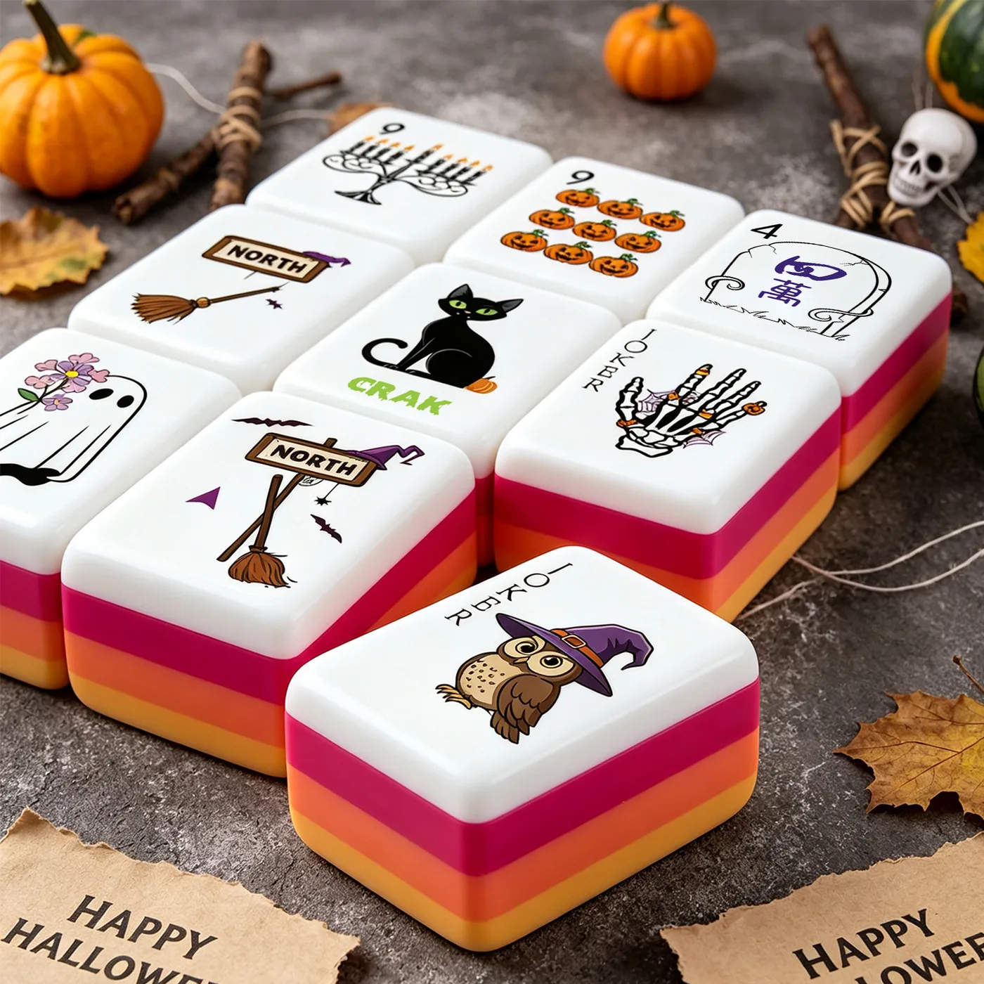 IN STOCK Halloween Mahjong Tiles Eco-Friendly Mode detail