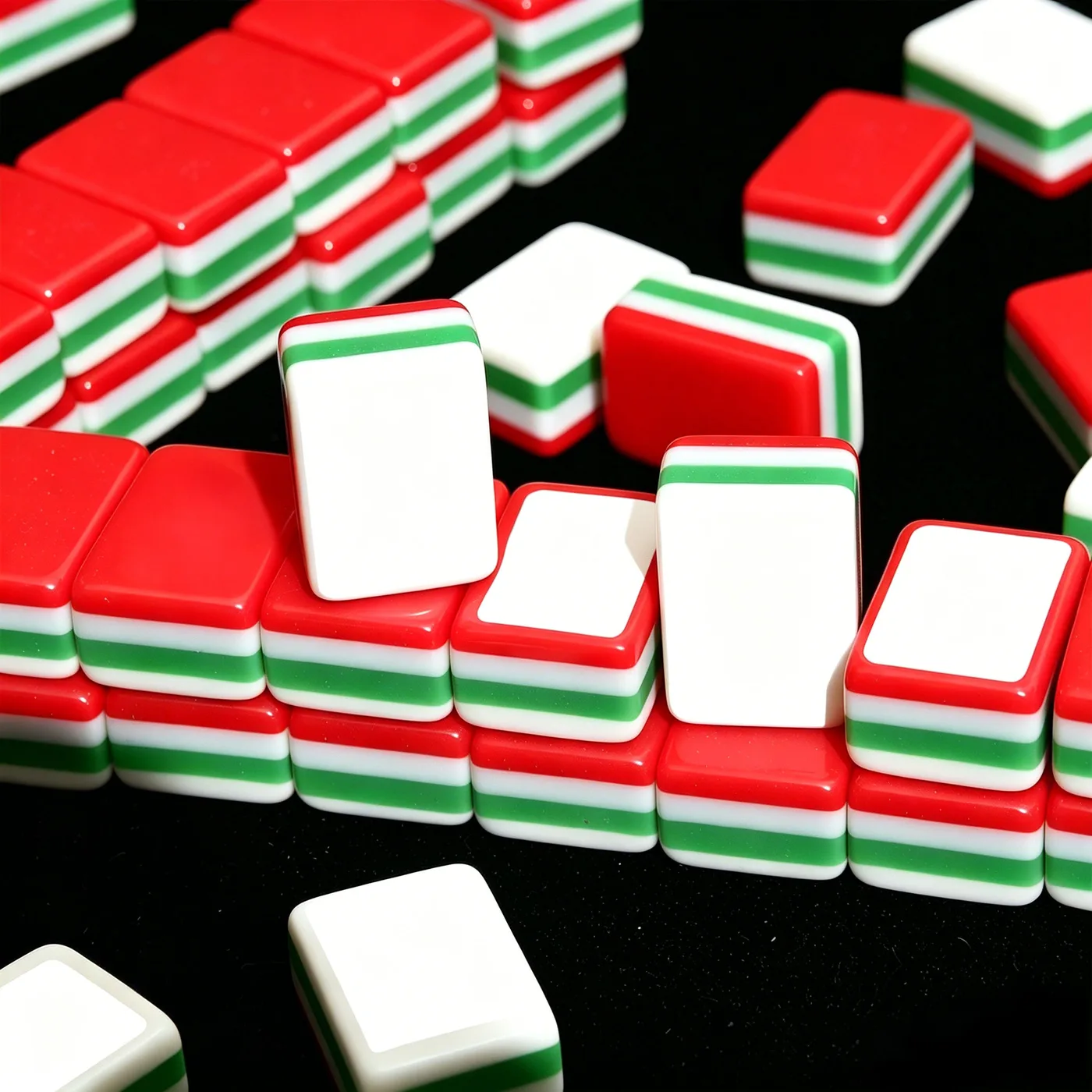 Christmas Gift Festive Red American Mahjong Custom detail
