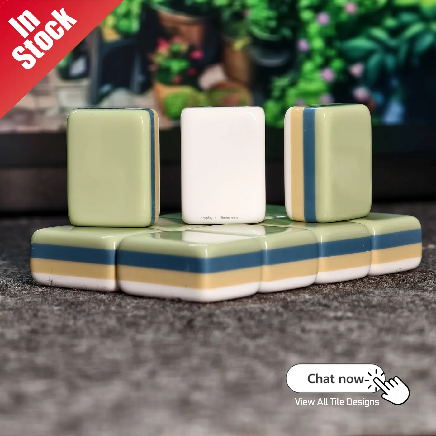 Custom Modern American Plastic Luxury Mahjong Tiles Durable Water Resistant Game Gift for 4 Players