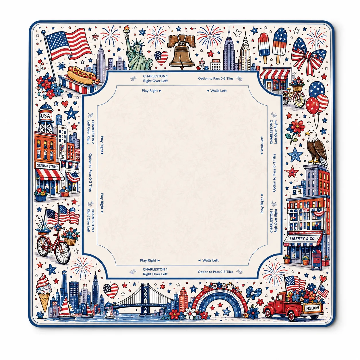 American Patriotic City Landmark Printed Luxury Mo detail