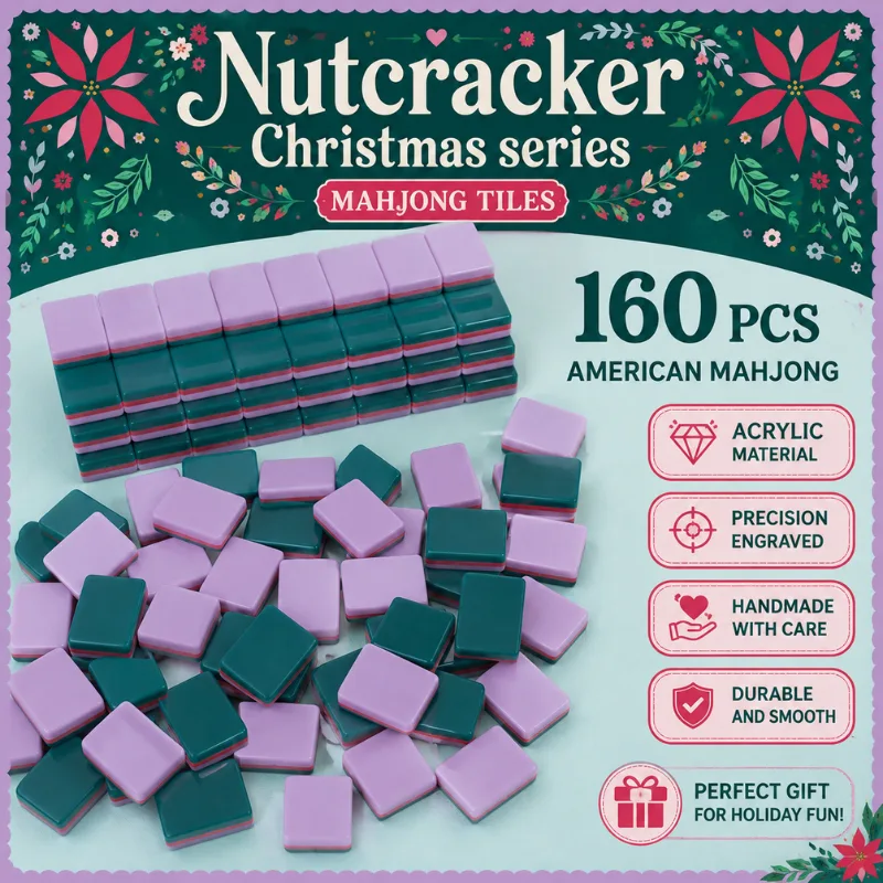 Luxury Christmas Nutcracker American Mahjong Tiles detail
