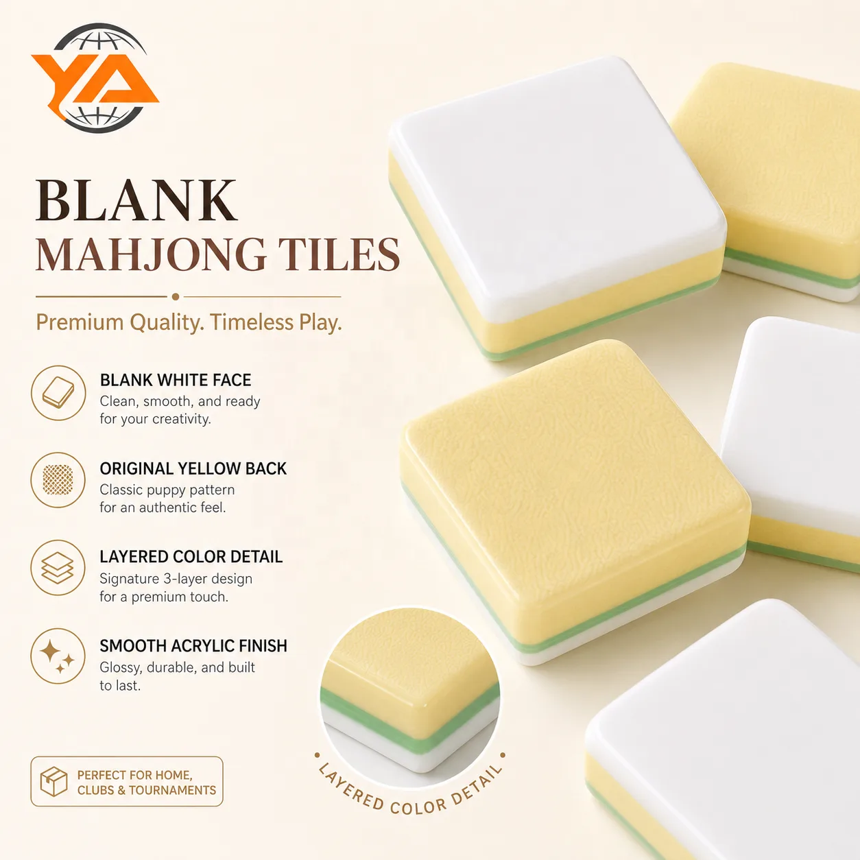 Custom American Crystal Luxury Mahjong Tiles Durable Water Resistant Game Gift American Mahjong Tiles