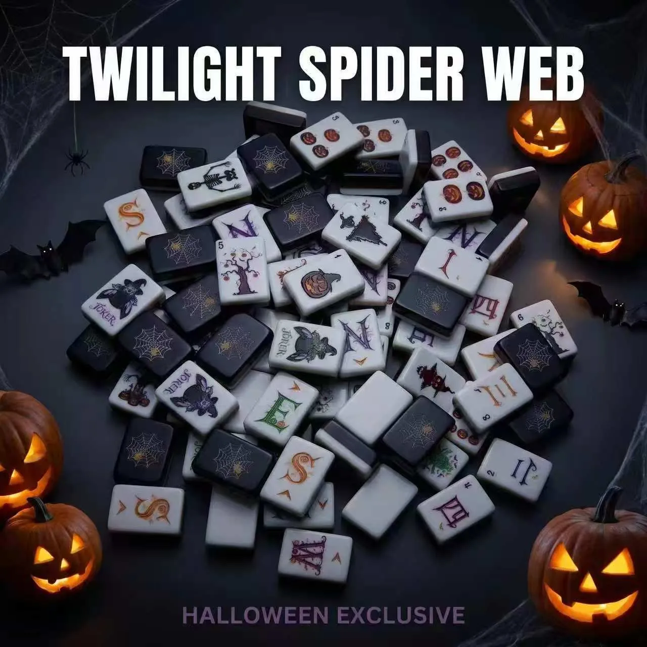 Acrylic Halloween Luxury Classic Mahjong Set Porta detail
