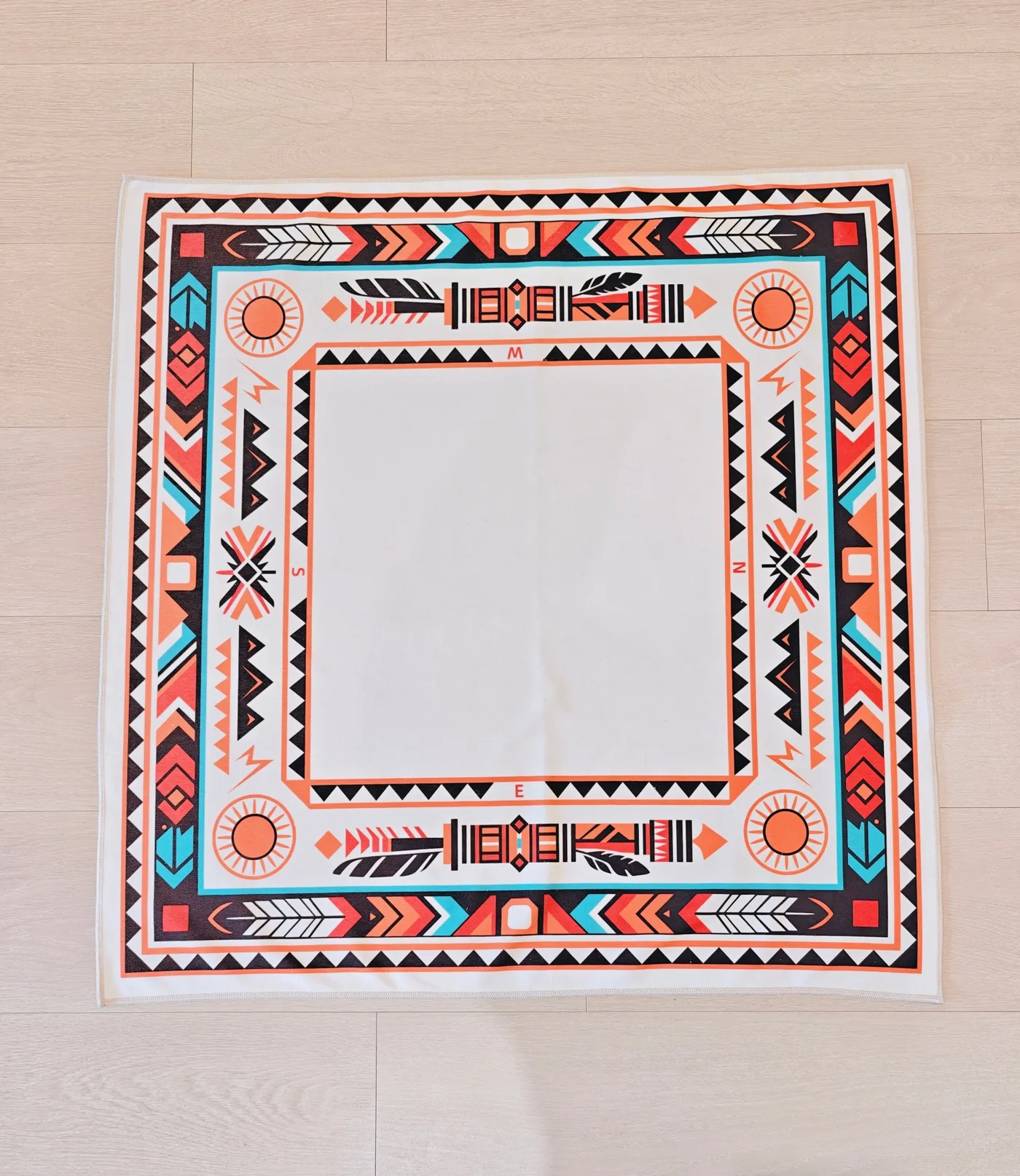 Square Southwest Tribal Fabric Mahjong Cloth Non S detail