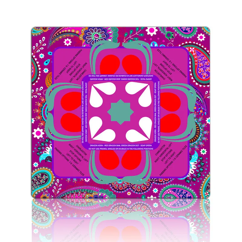 Modern Luxury Purple Square American Mahjong Mat Natural Rubber for American Mahjong Playing Cards for Immediate Shipment