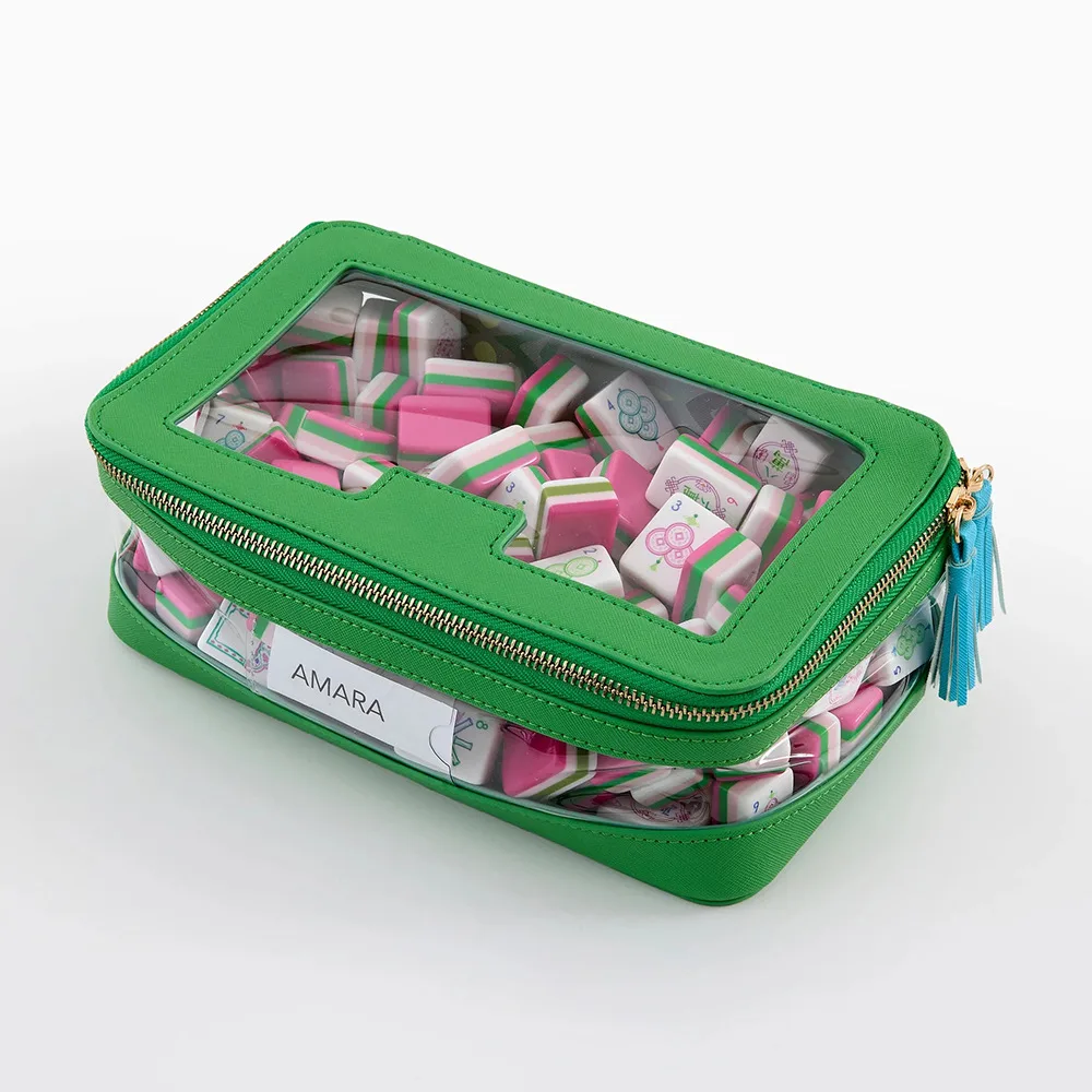 Bright Teal Blue US Classic Luxury Mahjong Set4-La detail