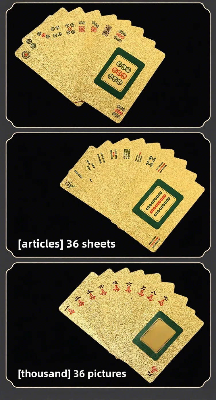 Mahjong Poker Cards Wholesale PVC Plastic Mini Mah detail