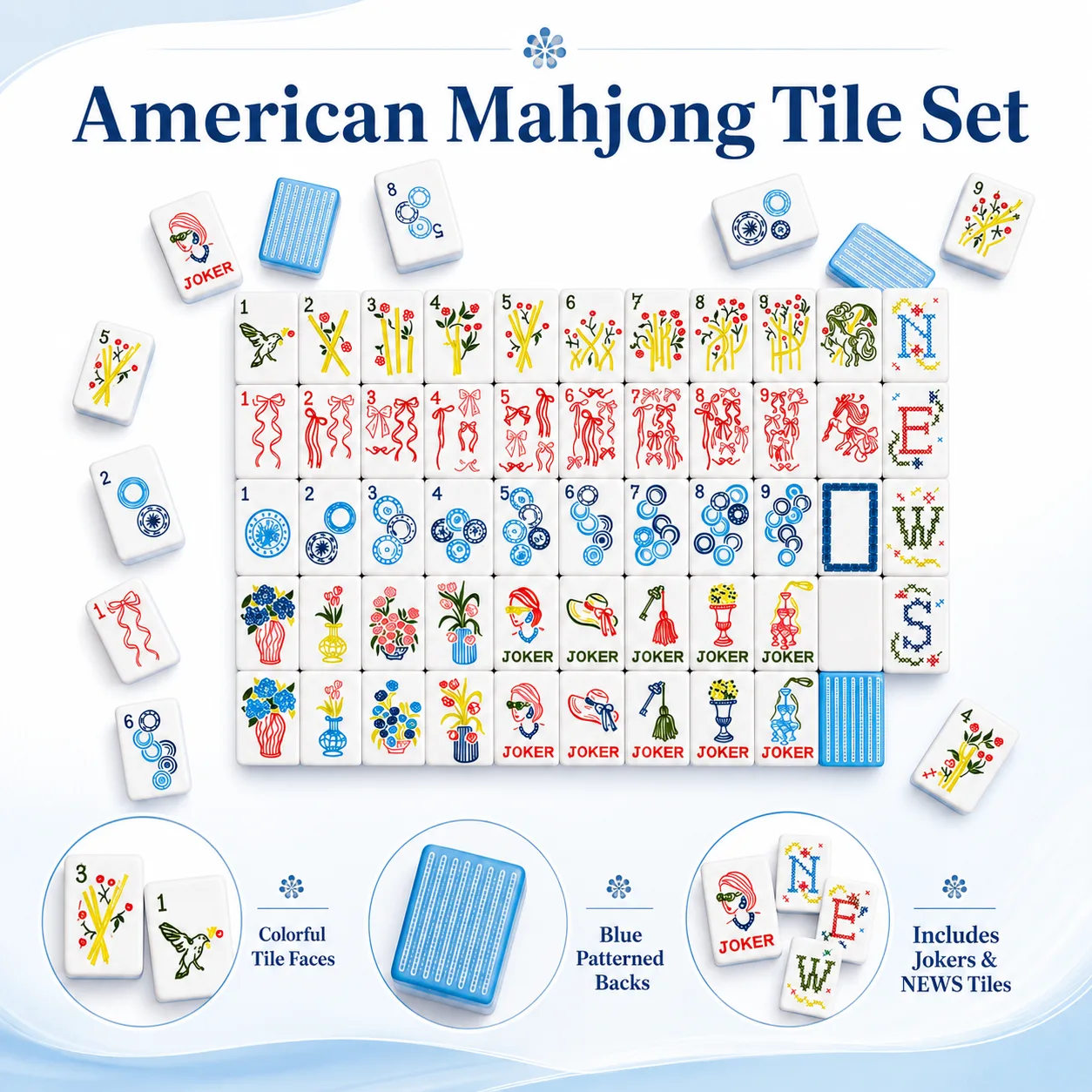 Luxury Miss Darling 160 Acrylic American Mahjong T detail