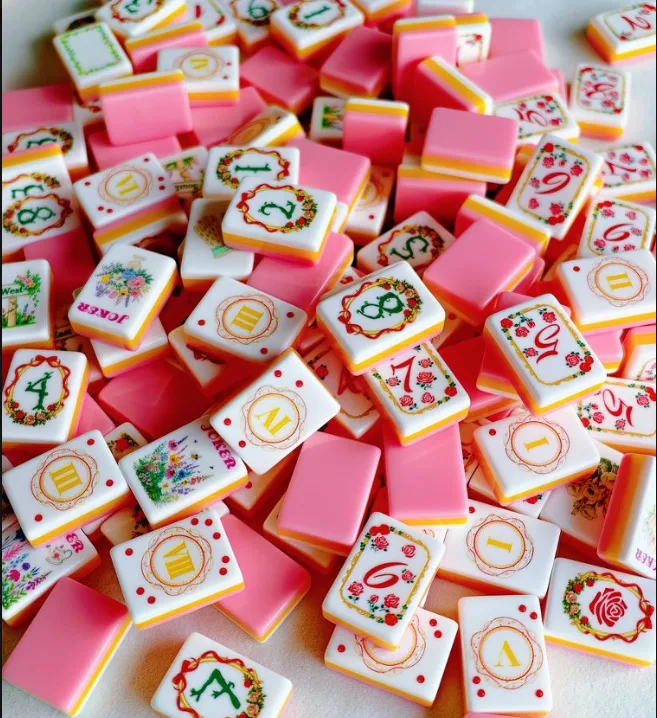Gourmet Foodie Mahjong Set Acrylic 160-Piece 4-Lay detail