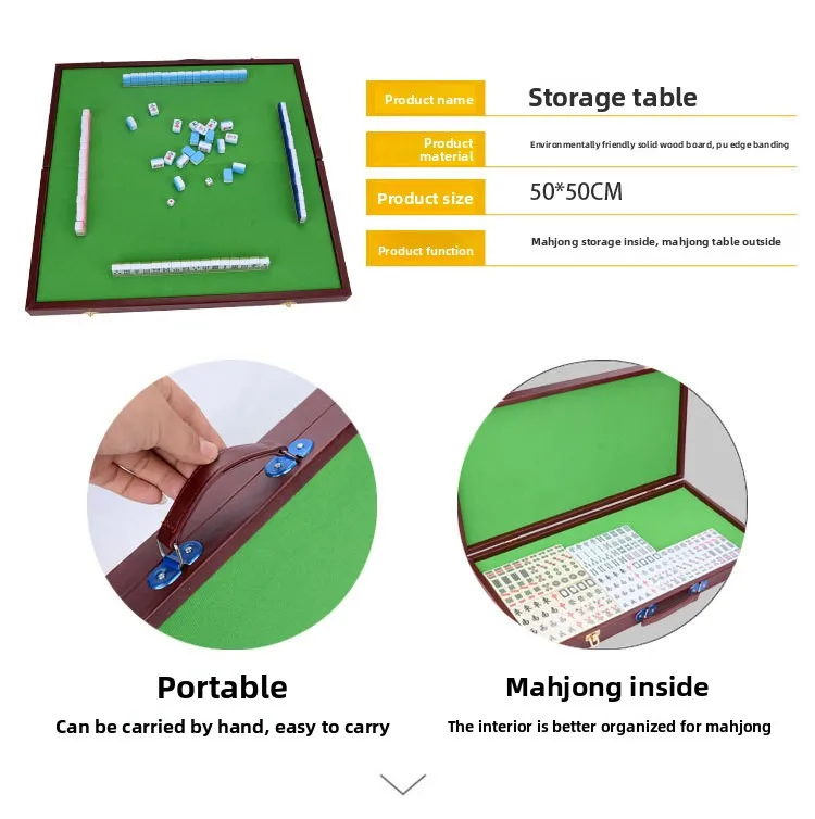 Portable Foldable Luxury Modern Mahjong Table with detail