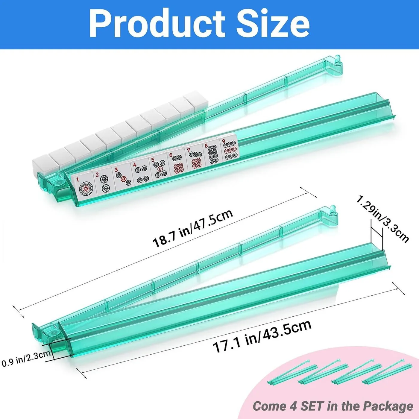 New American-style Non-slip Mahjong Push Ruler, Mu detail