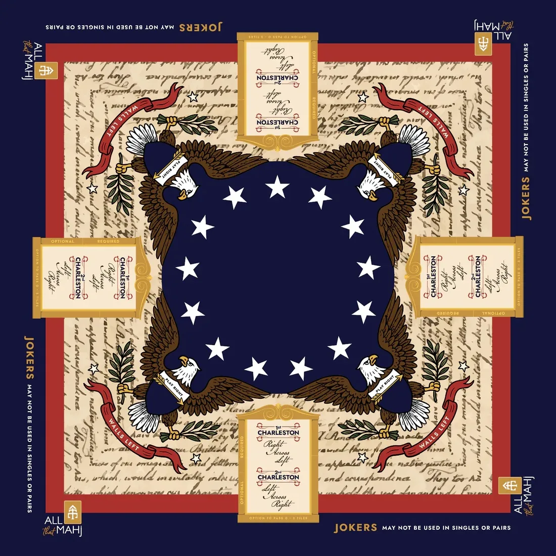 Luxury American Patriotic Custom Pattern Acrylic M detail